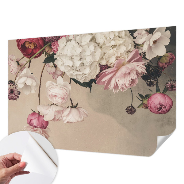 Fotomurale effetto 3D Fiori romantici