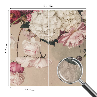 Fotomurale effetto 3D Fiori romantici