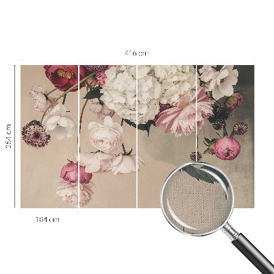 Fotomurale effetto 3D Fiori romantici