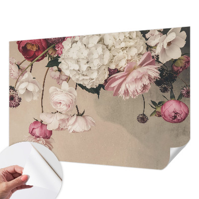 Fotomurale effetto 3D Fiori romantici