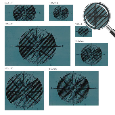 Carta da parati effetto profondità Bussola marina