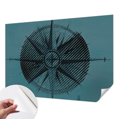 Carta da parati effetto profondità Bussola marina