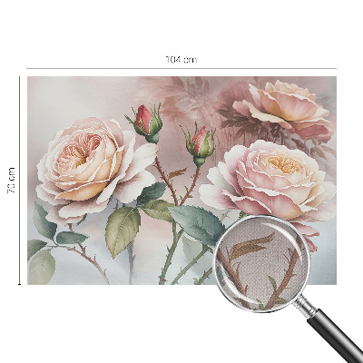 Fotomurale 3D rose pastello