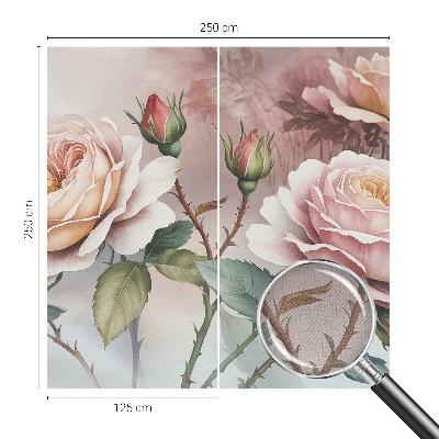 Fotomurale 3D rose pastello
