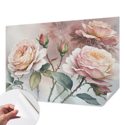 Fotomurale 3D rose pastello