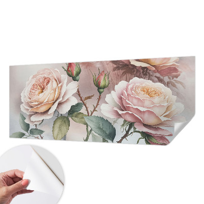 Fotomurale 3D rose pastello