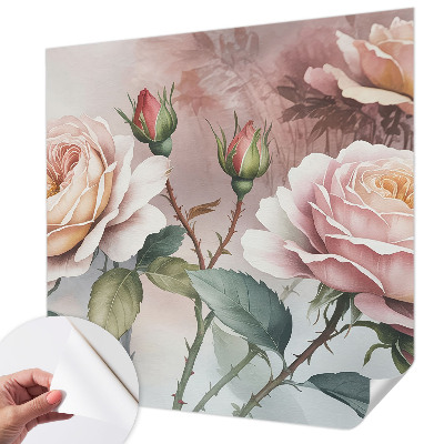 Fotomurale 3D rose pastello