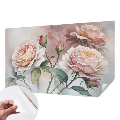 Fotomurale 3D rose pastello