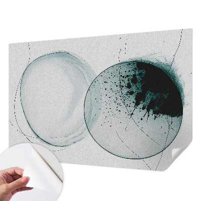 Carta da parati effetto profondità Cerchi verdi