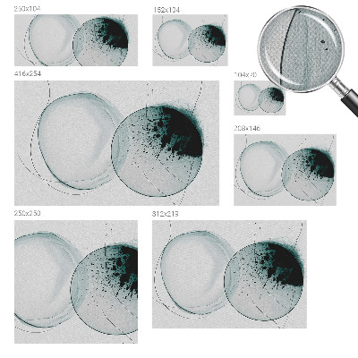 Carta da parati effetto profondità Cerchi verdi