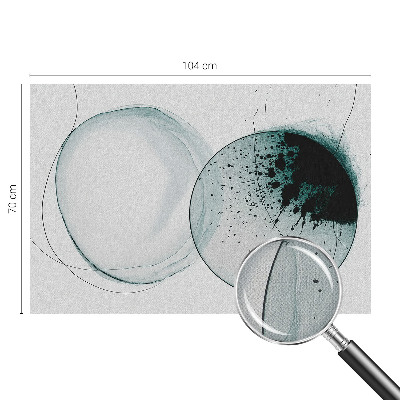 Carta da parati effetto profondità Cerchi verdi