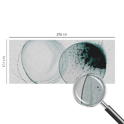 Carta da parati effetto profondità Cerchi verdi