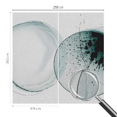 Carta da parati effetto profondità Cerchi verdi