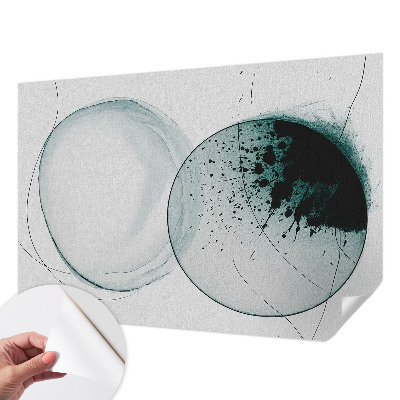 Carta da parati effetto profondità Cerchi verdi