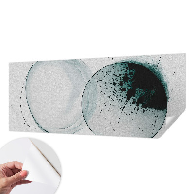 Carta da parati effetto profondità Cerchi verdi