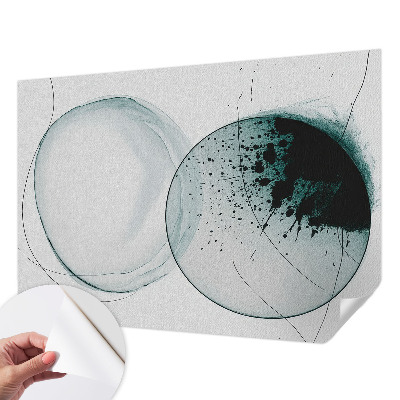 Carta da parati effetto profondità Cerchi verdi