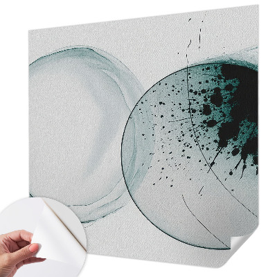 Carta da parati effetto profondità Cerchi verdi