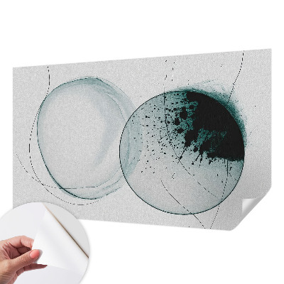 Carta da parati effetto profondità Cerchi verdi