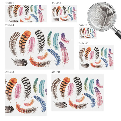 Fotomurale per cameretta Piume pastello