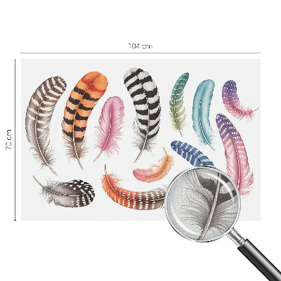 Fotomurale per cameretta Piume pastello