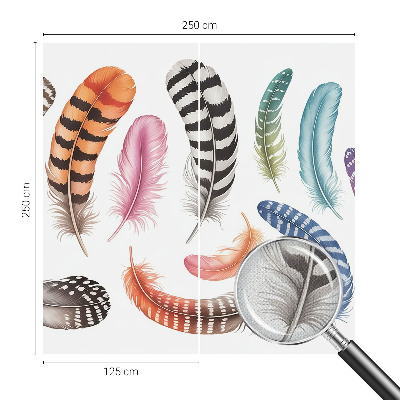 Fotomurale per cameretta Piume pastello