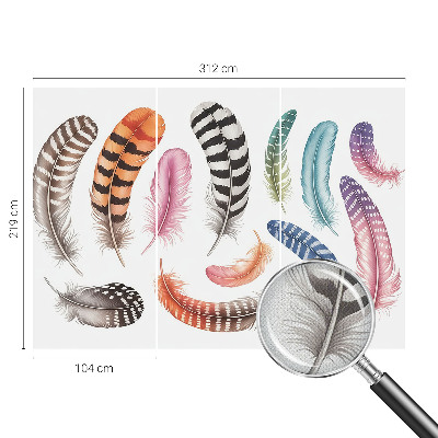 Fotomurale per cameretta Piume pastello