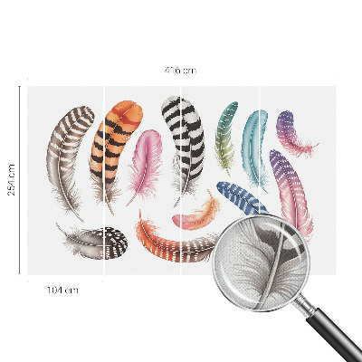 Fotomurale per cameretta Piume pastello