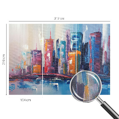 Fotomurale 3D Città colorata