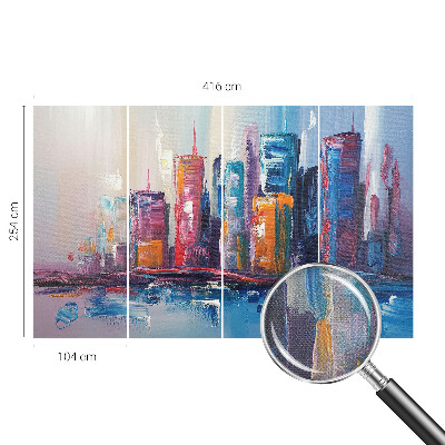 Fotomurale 3D Città colorata