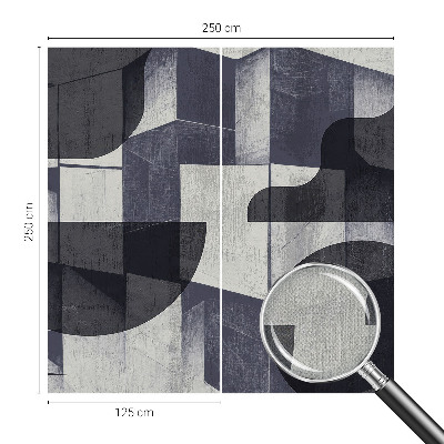 Carta da parati panoramica effetto 3D Simmetria geometrica