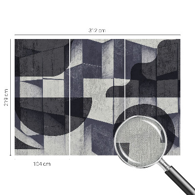 Carta da parati panoramica effetto 3D Simmetria geometrica