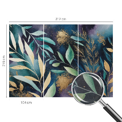 Fotomurale 3D Foglie botaniche