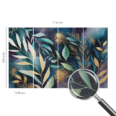 Fotomurale 3D Foglie botaniche