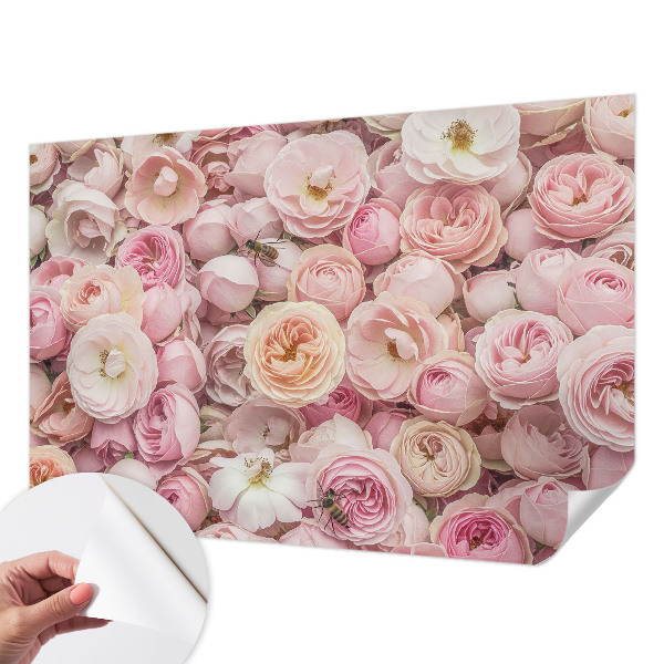 Carta da parati effetto profondità Bellissimi fiori