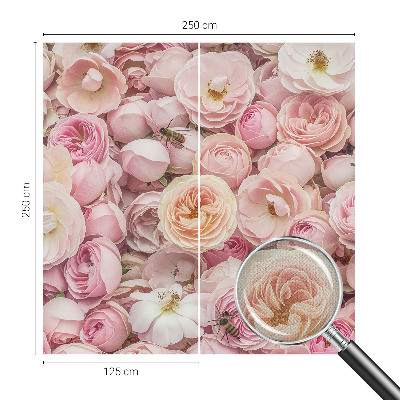 Carta da parati effetto profondità Bellissimi fiori