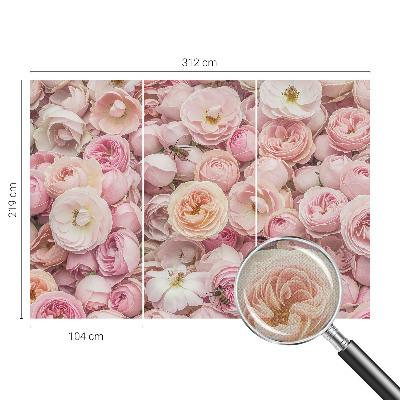 Carta da parati effetto profondità Bellissimi fiori