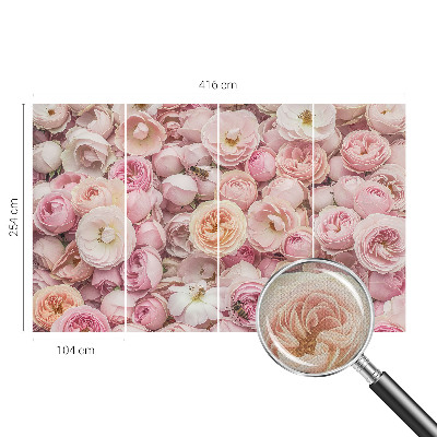 Carta da parati effetto profondità Bellissimi fiori