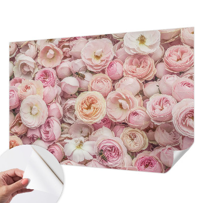 Carta da parati effetto profondità Bellissimi fiori