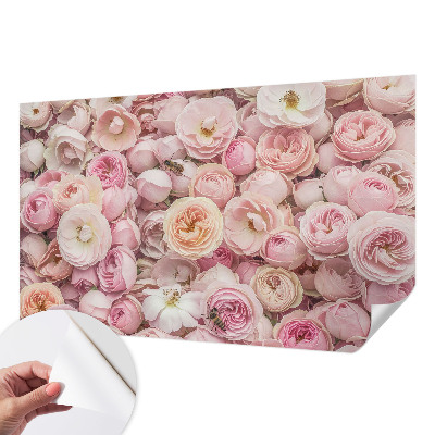 Carta da parati effetto profondità Bellissimi fiori