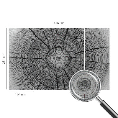 Carta da parati panoramica effetto 3D Armonia della foresta