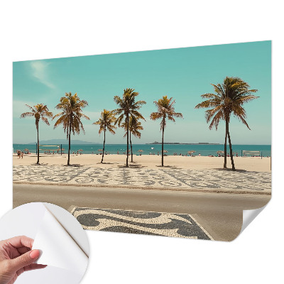 Carta da parati cameretta Spiaggia di palme