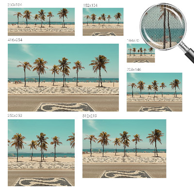 Carta da parati cameretta Spiaggia di palme