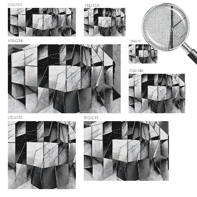 Carta da parati effetto profondità Astrazione geometrica