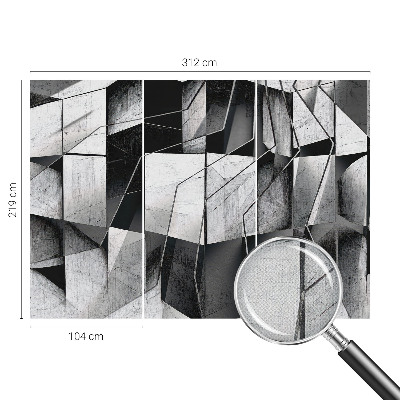 Carta da parati effetto profondità Astrazione geometrica