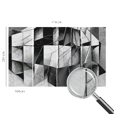 Carta da parati effetto profondità Astrazione geometrica