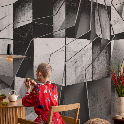 Carta da parati effetto profondità Astrazione geometrica