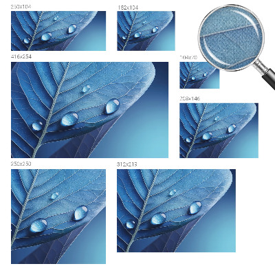 Carta da parati cameretta Foglia blu