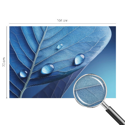 Carta da parati cameretta Foglia blu