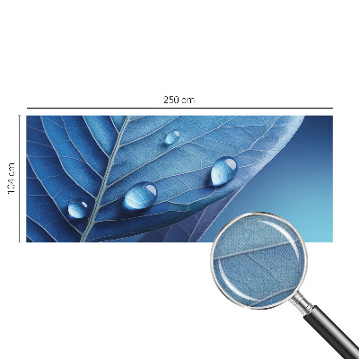 Carta da parati cameretta Foglia blu