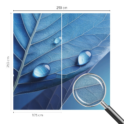 Carta da parati cameretta Foglia blu